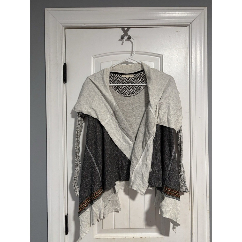 SCRAPBOOK Women's Sabrina Terry Drape Front Sweater Cardigan! Small